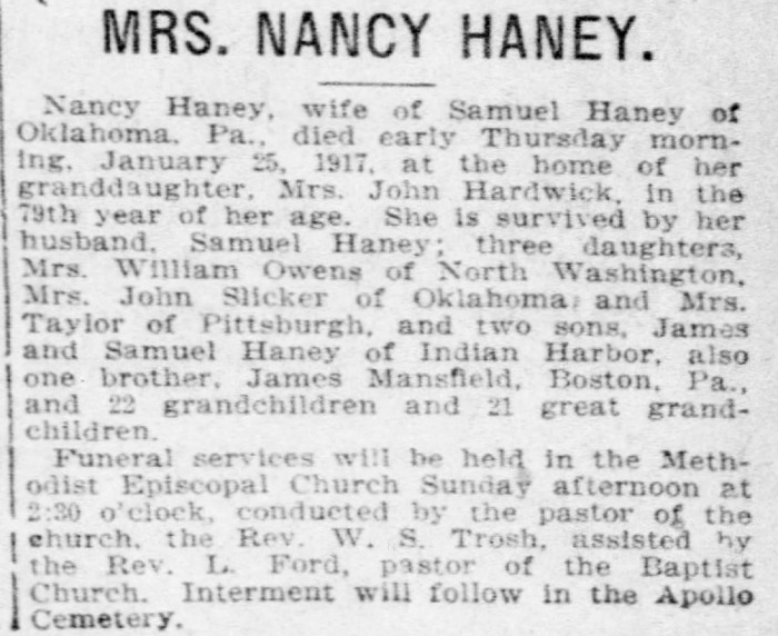 Nancy Haney Obituary